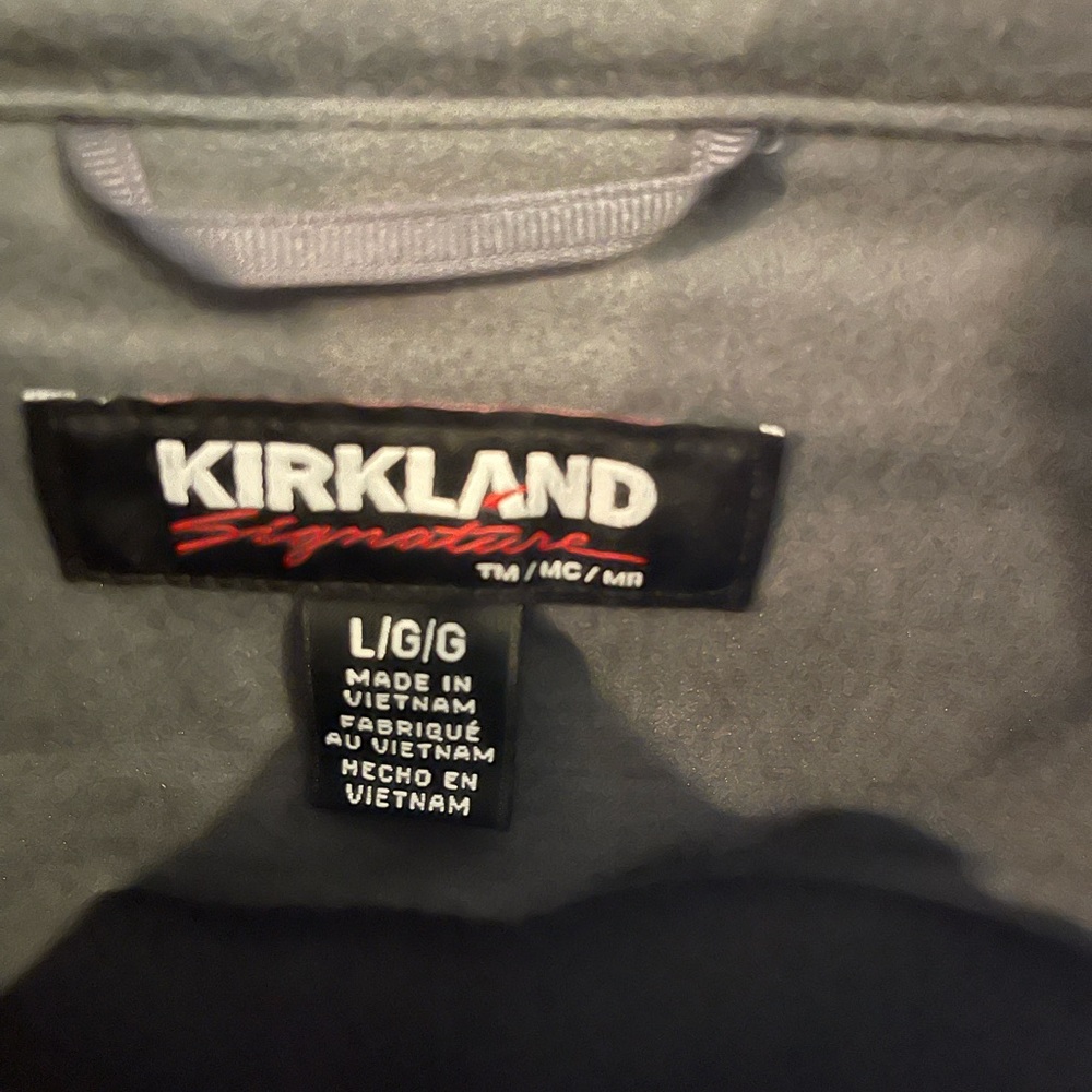 Kirkland Signature warm up jacket - green / gray